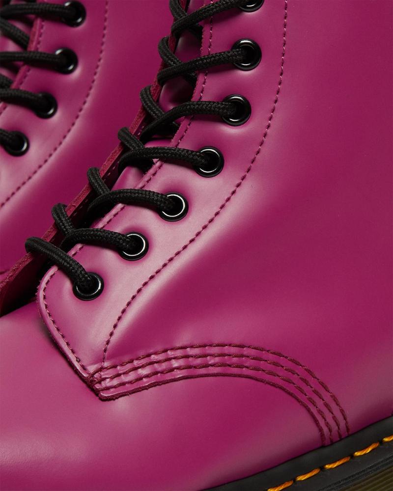 Women's Dr Martens 1460 Smooth Leather Lace Up Boots Pink | AU 203KOR